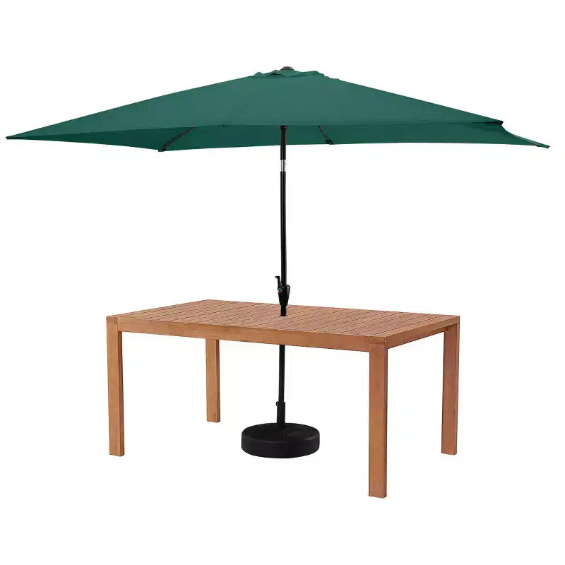 Ensemble de salle à manger d'extérieur 8 pièces Alaterre Furniture, table Weston avec parasol rectangulaire de 3 m