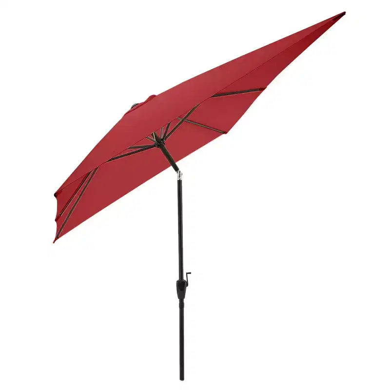 Ensemble de salle à manger d'extérieur 8 pièces Alaterre Furniture, table Weston avec parasol rectangulaire de 3 m