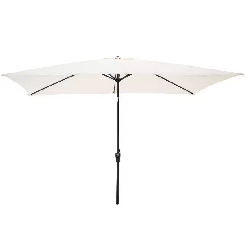 Ensemble de salle à manger d'extérieur 8 pièces Alaterre Furniture, table Weston avec parasol rectangulaire de 3 m