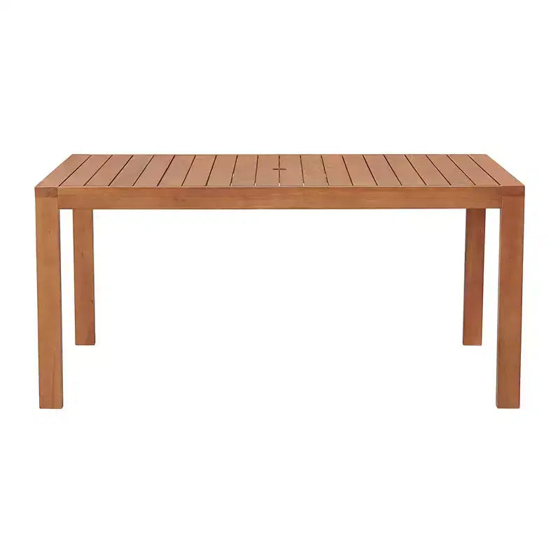 Ensemble de salle à manger d'extérieur 8 pièces Alaterre Furniture, table Weston avec parasol rectangulaire de 3 m