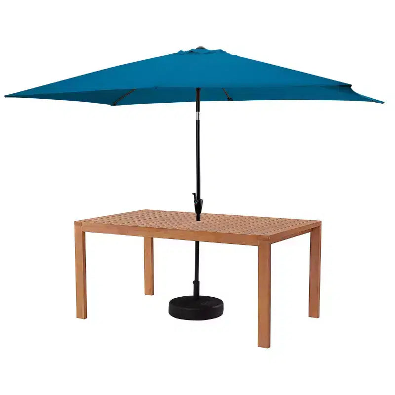 Ensemble de salle à manger d'extérieur 8 pièces Alaterre Furniture, table Weston avec parasol rectangulaire de 3 m