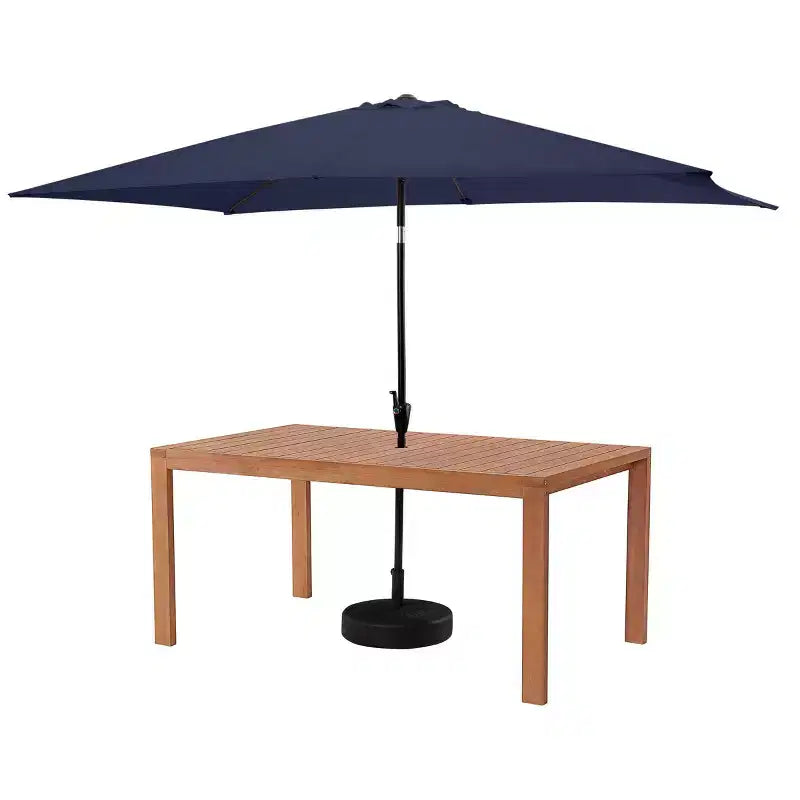 Ensemble de salle à manger d'extérieur 8 pièces Alaterre Furniture, table Weston avec parasol rectangulaire de 3 m