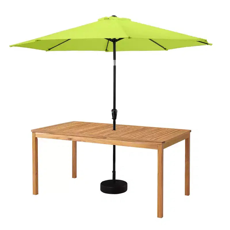 Ensemble de salle à manger d'extérieur 6 pièces Alaterre Furniture, table Okemo avec parasol inclinable automatique de 3 m