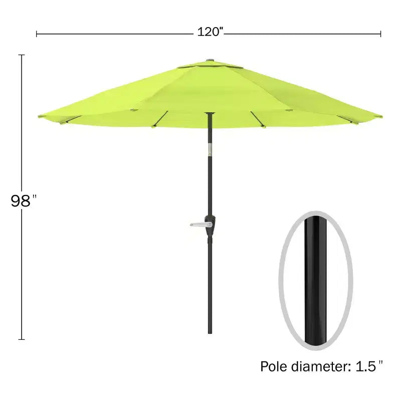 Ensemble de salle à manger d'extérieur 6 pièces Alaterre Furniture, table Okemo avec parasol inclinable automatique de 3 m