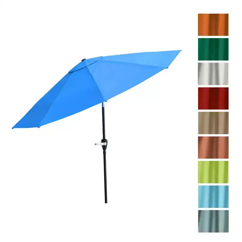 Ensemble de salle à manger d'extérieur 6 pièces Alaterre Furniture, table Okemo avec parasol inclinable automatique de 3 m