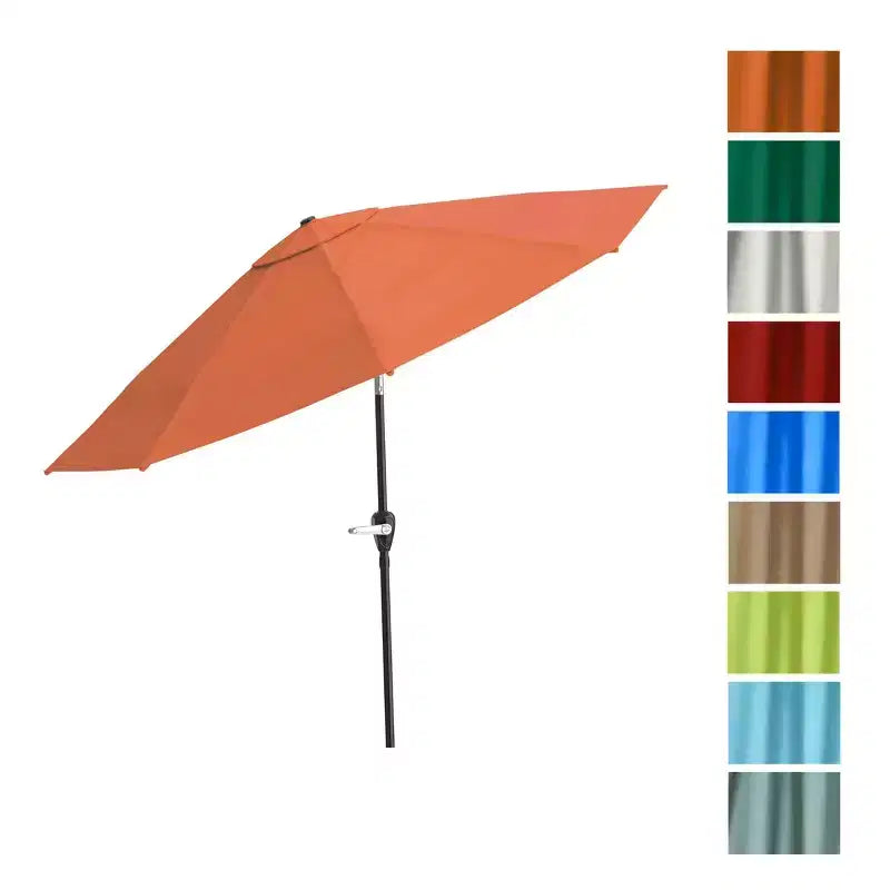 Ensemble de salle à manger d'extérieur 6 pièces Alaterre Furniture, table Okemo avec parasol inclinable automatique de 3 m