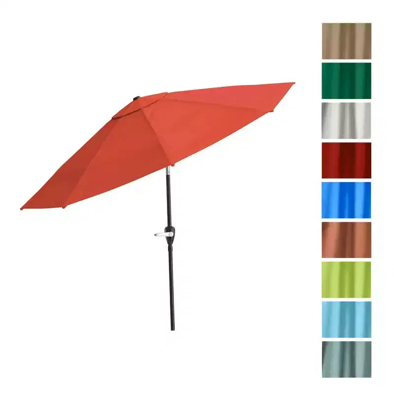 Ensemble de salle à manger d'extérieur 6 pièces Alaterre Furniture, table Okemo avec parasol inclinable automatique de 3 m
