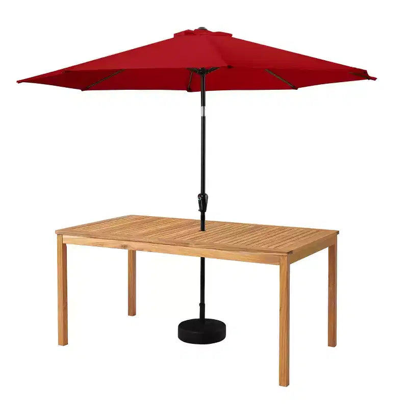 Ensemble de salle à manger d'extérieur 6 pièces Alaterre Furniture, table Okemo avec parasol inclinable automatique de 3 m