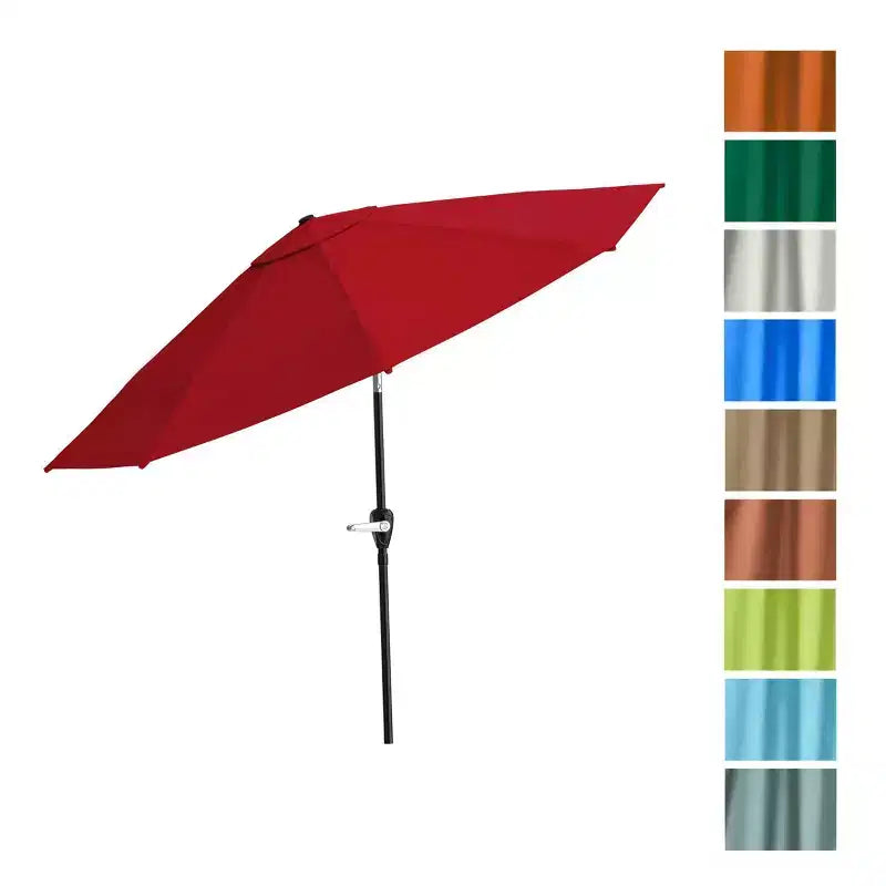 Ensemble de salle à manger d'extérieur 6 pièces Alaterre Furniture, table Okemo avec parasol inclinable automatique de 3 m