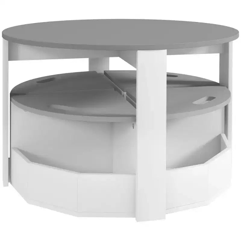 Ensemble Table et Chaises Qaba pour Enfants, Ensemble de 5 Pièces avec Rangement pour Table et Chaises pour Tout-Petits, Idéal pour l'Art, l'Artisanat, le Dessin, la Salle de Jeux, la Salle de Classe, la Crèche