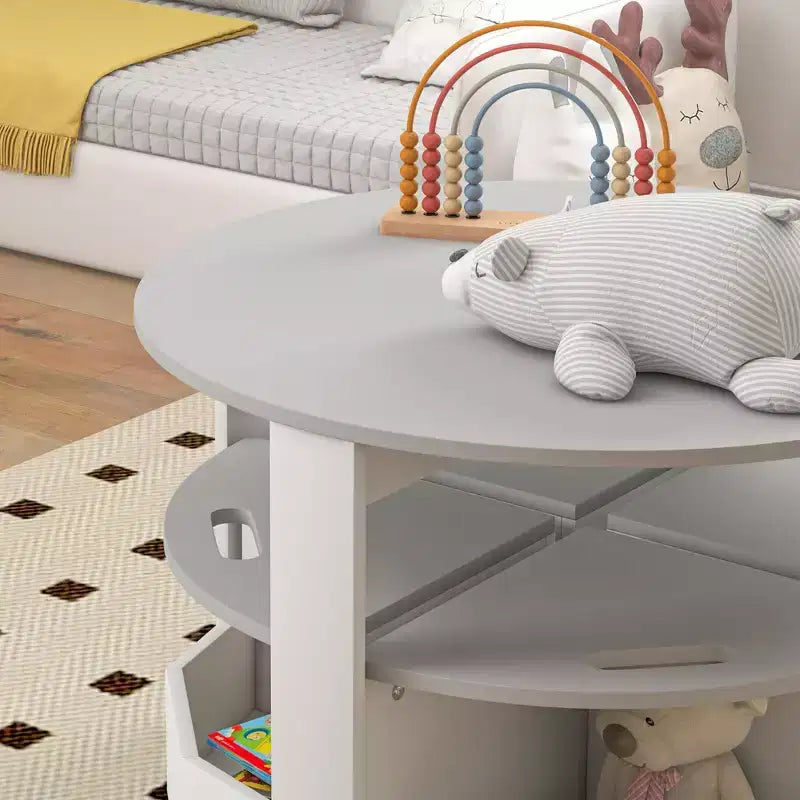 Ensemble Table et Chaises Qaba pour Enfants, Ensemble de 5 Pièces avec Rangement pour Table et Chaises pour Tout-Petits, Idéal pour l'Art, l'Artisanat, le Dessin, la Salle de Jeux, la Salle de Classe, la Crèche