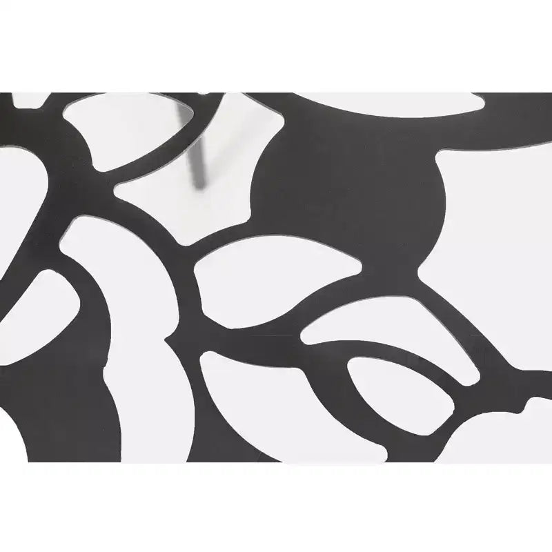 LeisureMod Devon Ensemble de salle à manger d'extérieur 3 pièces en aluminium avec table en verre trempé et 2 chaises empilables motif fleur