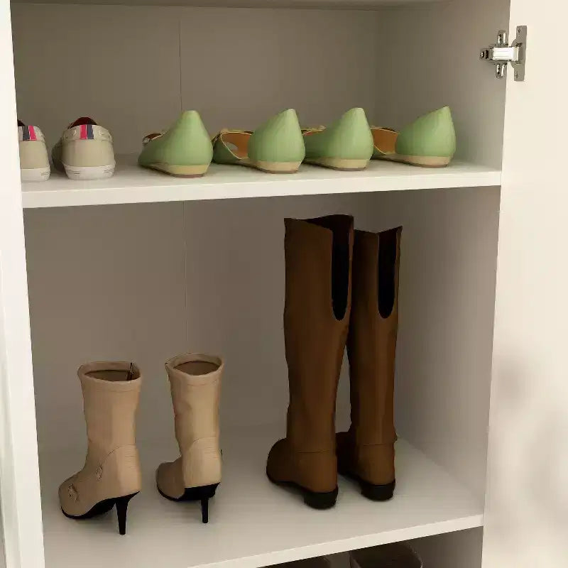 Meuble à chaussures haut d'entrée à 2 portes avec 8 étagères