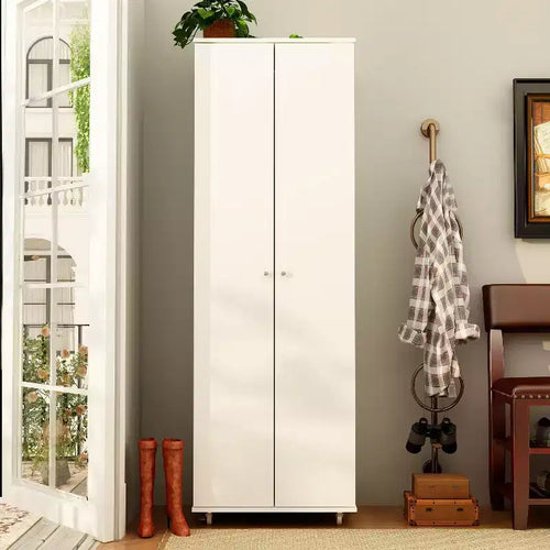 Famapy 2-Doors Tall Entryway Shoe Cabinet With 8-Tier Shelves
