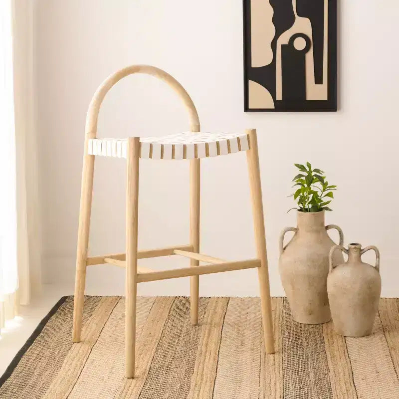 Bar Stool White/Natural