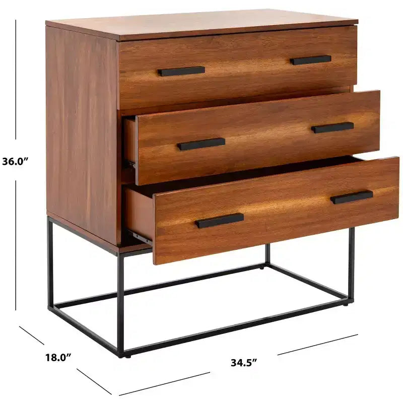 3 Drawer Chest Brown