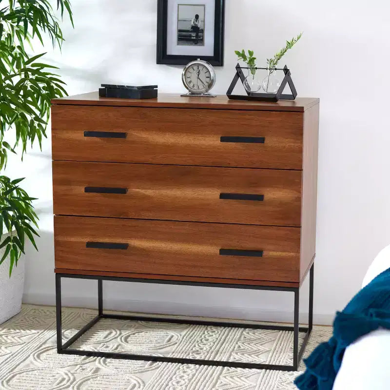3 Drawer Chest Brown