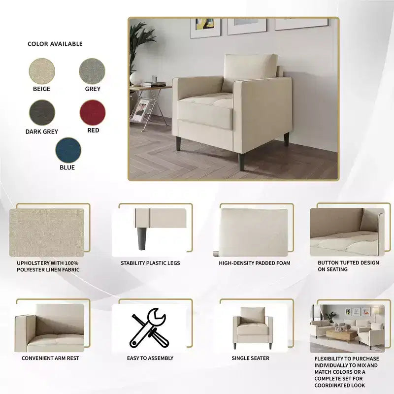 Chaise en lin
