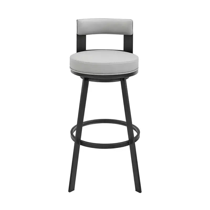 Tabouret de bar à hauteur de comptoir pivotant 26 po en métal avec similicuir