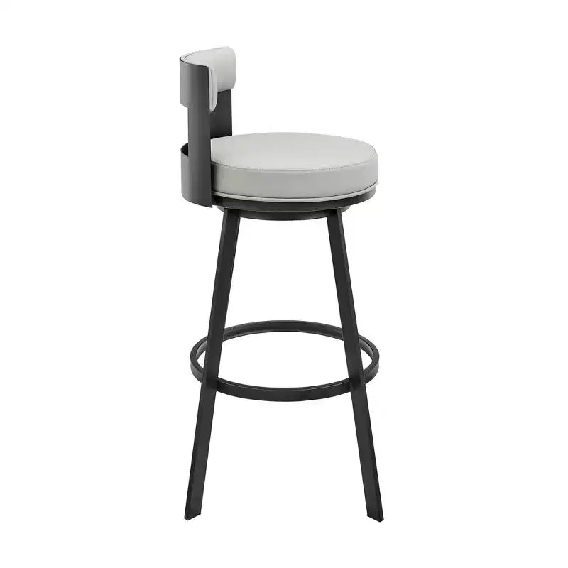 Tabouret de bar à hauteur de comptoir pivotant 26 po en métal avec similicuir