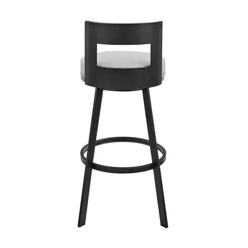 Tabouret de bar à hauteur de comptoir pivotant 26 po en métal avec similicuir