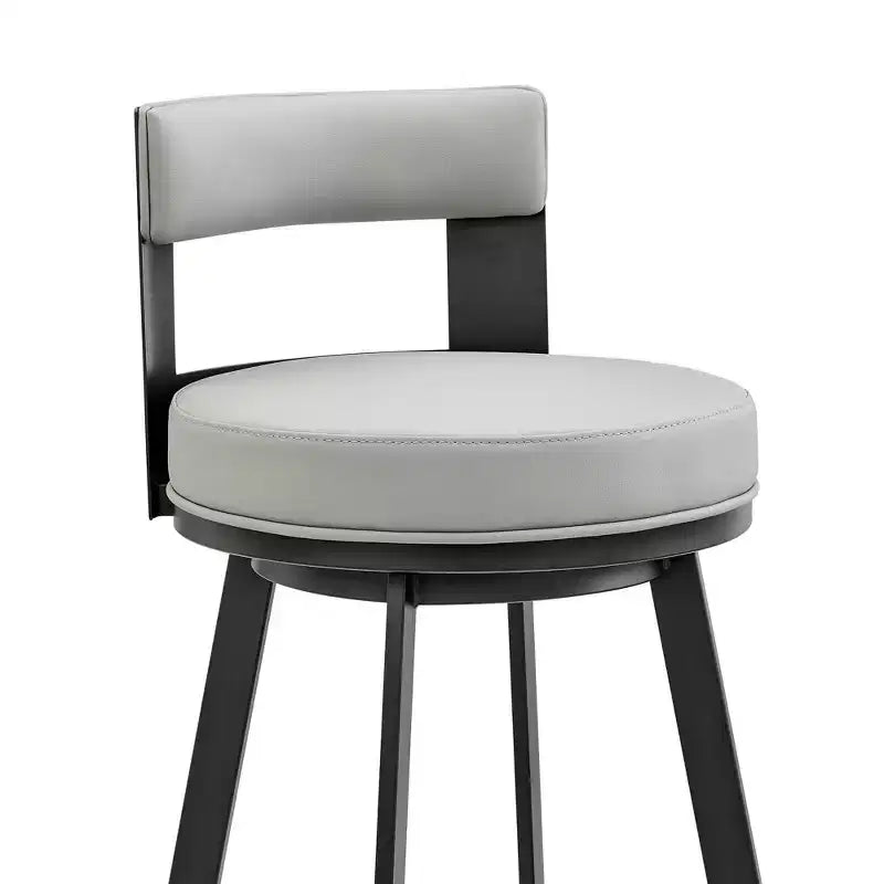 Tabouret de bar à hauteur de comptoir pivotant 26 po en métal avec similicuir