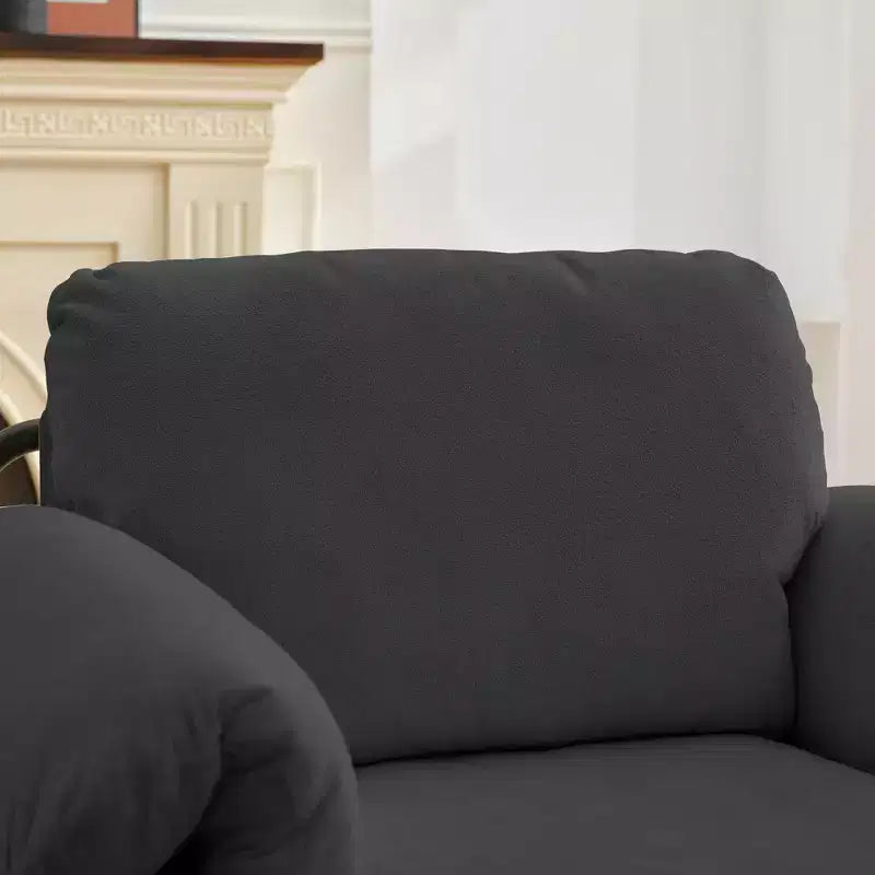Fauteuil d'appoint en métal et peau de mouton pour chambre à coucher, hall d'accueil, salle de lecture, salon