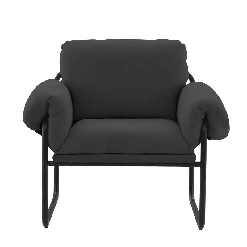 Fauteuil d'appoint en métal et peau de mouton pour chambre à coucher, hall d'accueil, salle de lecture, salon