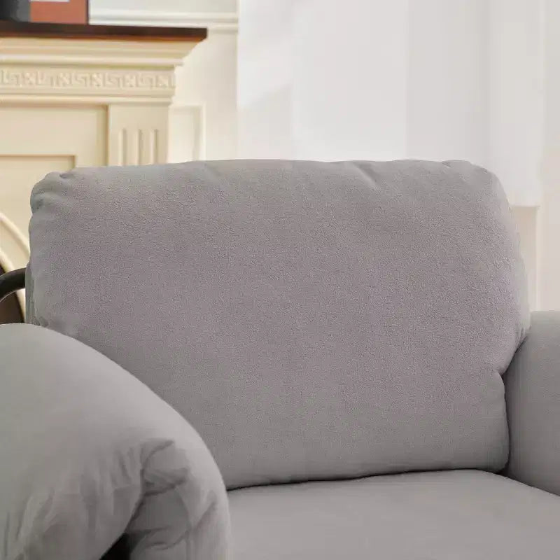 Fauteuil d'appoint en métal et peau de mouton pour chambre à coucher, hall d'accueil, salle de lecture, salon