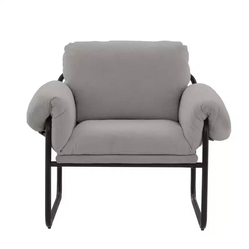 Fauteuil d'appoint en métal et peau de mouton pour chambre à coucher, hall d'accueil, salle de lecture, salon