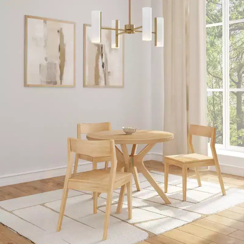 Table à manger ronde, 38 Table de cuisine et de salle à manger en bois massif