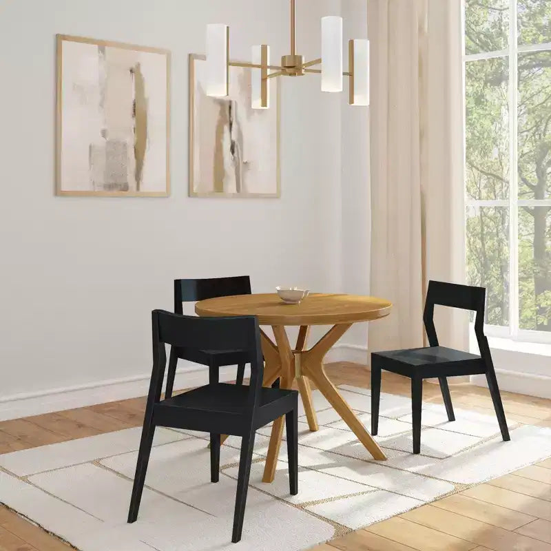 Table à manger ronde, 38 Table de cuisine et de salle à manger en bois massif
