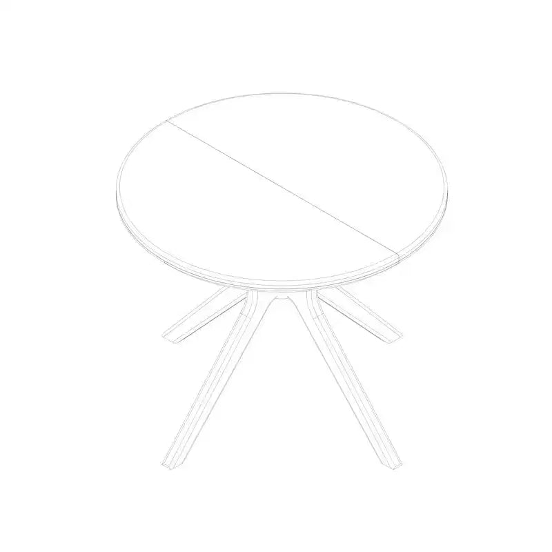 Table à manger ronde, 38 Table de cuisine et de salle à manger en bois massif