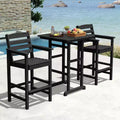 Ensemble de bar de patio extérieur 3 pièces Hyleory en PEHD avec tabourets de bar