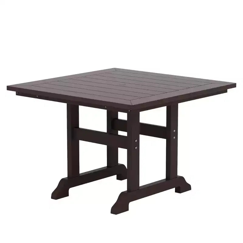 WestinTrends Ensemble table de salle à manger carrée et 4 fauteuils à dossier incurvé 5 pièces pour patio extérieur