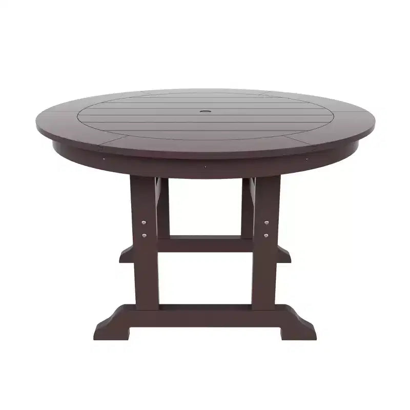 Ensemble de 5 pièces WestinTrends : Table de salle à manger ronde et fauteuils coquille pour extérieur