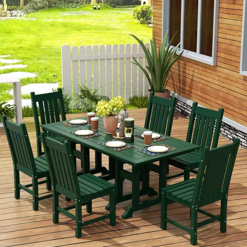 WestinTrends Ensemble de 7 pièces de salle à manger d'extérieur, table et chaises de patio