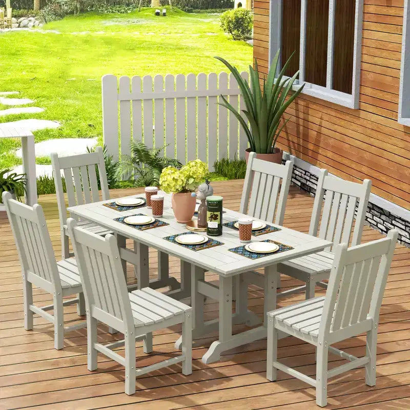 WestinTrends Ensemble de 7 pièces de salle à manger d'extérieur, table et chaises de patio