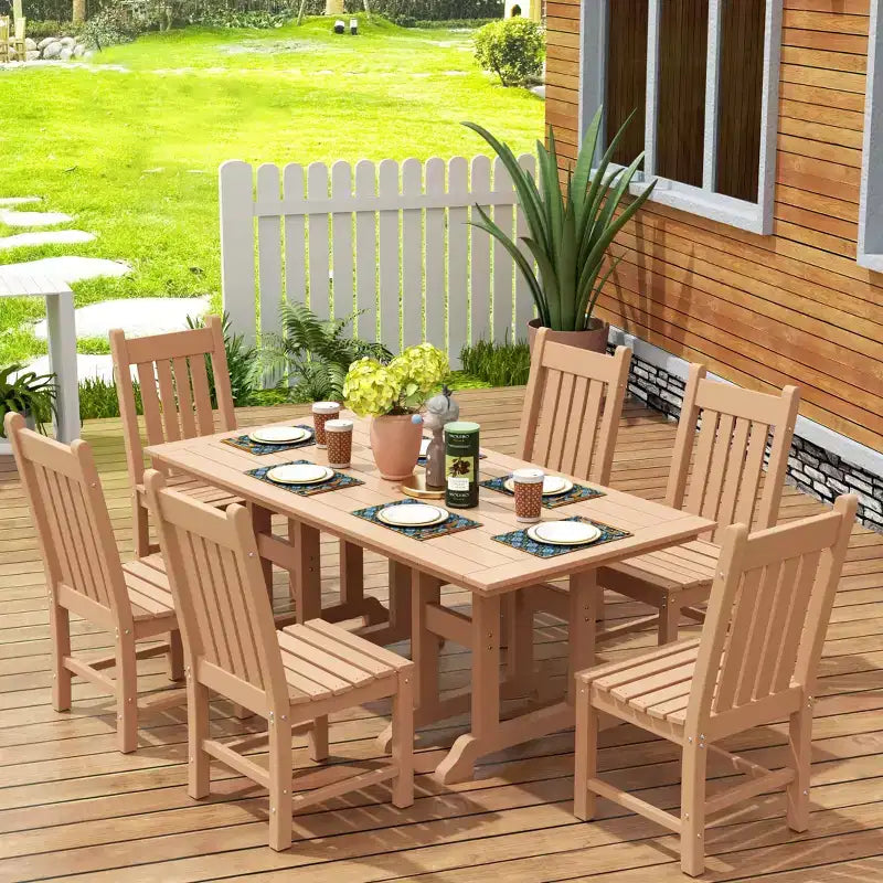 WestinTrends Ensemble de 7 pièces de salle à manger d'extérieur, table et chaises de patio