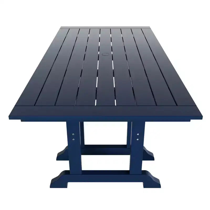 Ensemble de salle à manger d'extérieur 7 pièces Malibu de WestinTrends avec table et chaises de salle à manger, bleu marine