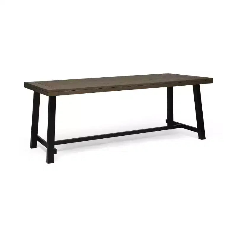 GDFStudio Ensemble de pique-nique chilien en bois d'acacia 3 pièces, gris/métal rustique