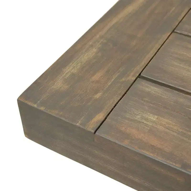 GDFStudio Ensemble de pique-nique chilien en bois d'acacia 3 pièces, gris/métal rustique