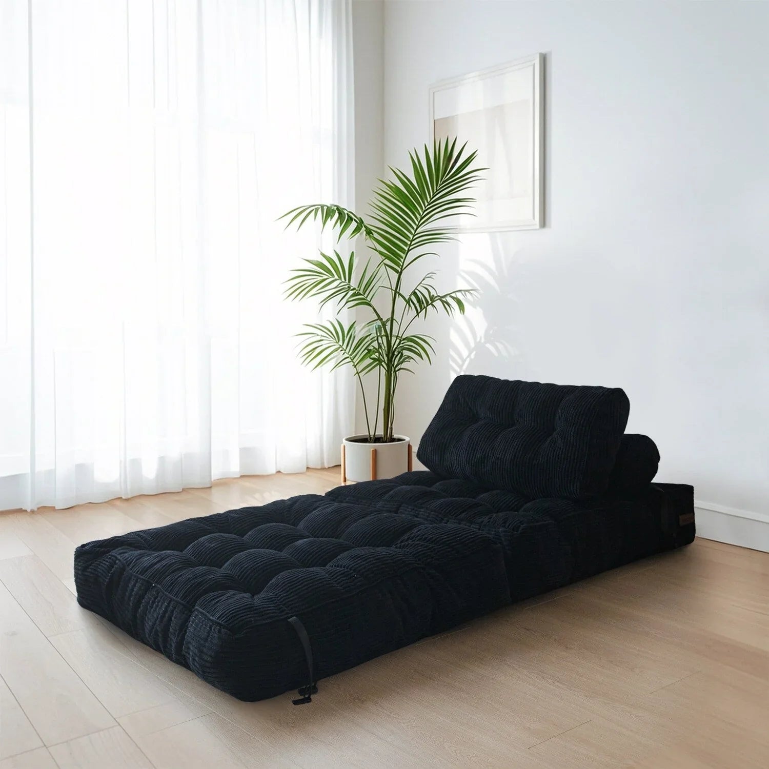 8 Canapé-lit pliant en velours côtelé, une place